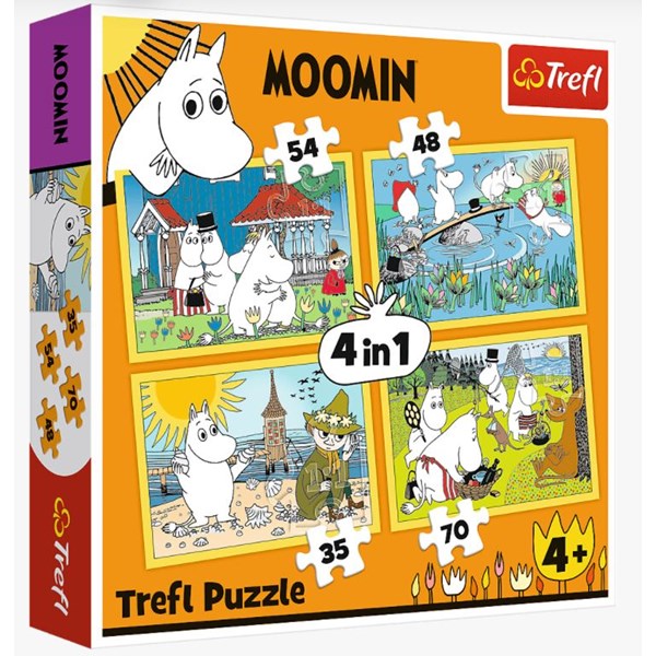 Trefl (34368) - "Moomin happy day" - 35 48 54 70 Teile Puzzle