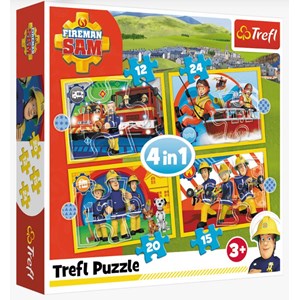 Trefl (34373) - "Helpful Fireman Sam" - 12 15 20 24 Teile Puzzle