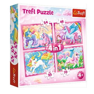 Trefl (34321) - "The Magical World of Unicorns" - 35 48 54 70 Teile Puzzle