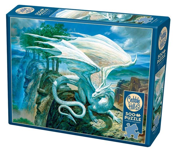 Cobble Hill (85071) - Ciruelo: "White Dragon" - 500 Teile Puzzle