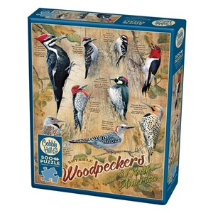 Cobble Hill (85007) - Susan Bourdet: "Notable Woodpeckers" - 500 Teile Puzzle