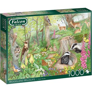 Falcon (11322) - Anne Searle: "Woodland Wildlife" - 1000 Teile Puzzle