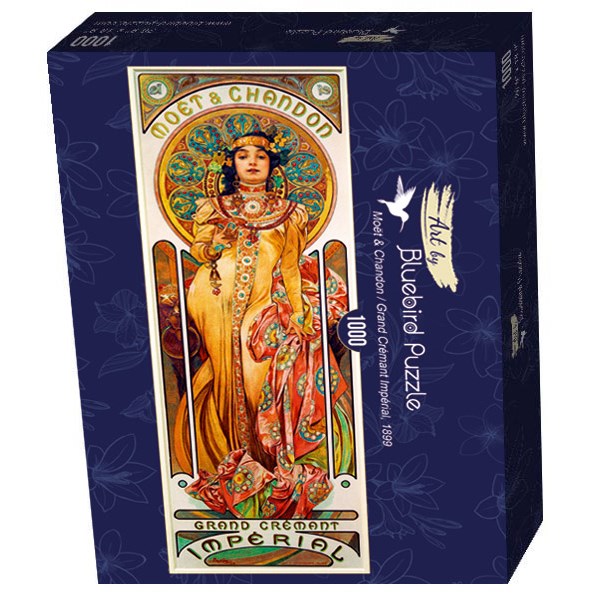 Bluebird Puzzle (60094) - Alphonse Mucha: "Moët & Chandon-Grand Crémant Impérial, 1899" - 1000 Teile Puzzle