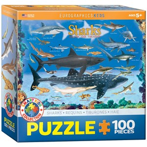 Eurographics (6100-0079) - "Haie" - 100 Teile Puzzle