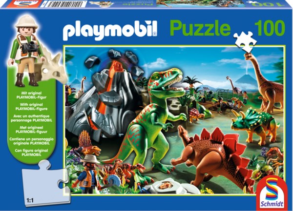 Schmidt Spiele (56042) - "Im Dinoland" - 100 Teile Puzzle