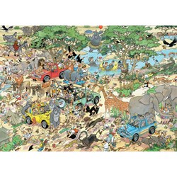 Jumbo (19001) - Jan van Haasteren: "Der Sturm & Die Safari" - 1000 Teile Puzzle