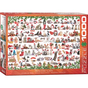 Eurographics (6000-0940) - "Katzen in Weihnachtsstimmung" - 1000 Teile Puzzle