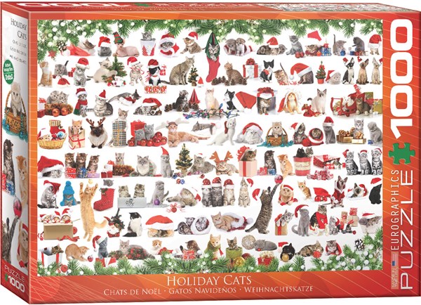 Eurographics (6000-0940) - "Katzen in Weihnachtsstimmung" - 1000 Teile Puzzle