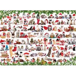 Eurographics (6000-0940) - "Katzen in Weihnachtsstimmung" - 1000 Teile Puzzle
