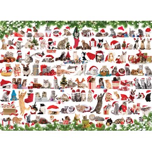 Eurographics (6000-0940) - "Katzen in Weihnachtsstimmung" - 1000 Teile Puzzle