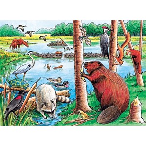Cobble Hill (58802) - "The Beaver Pond" - 35 Teile Puzzle