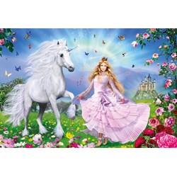 Schmidt Spiele (55565) - "Prinzessin der Einhörner" - 100 Teile Puzzle
