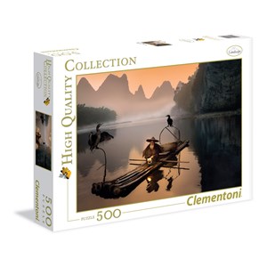 Clementoni (35022) - "Der alte Fischer auf seinem Kahn" - 500 Teile Puzzle