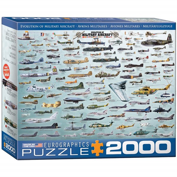 Eurographics (8220-0578) - "Militärflugzeuge" - 2000 Teile Puzzle