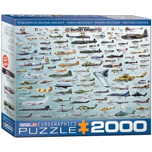 Eurographics (8220-0578) - "Militärflugzeuge" - 2000 Teile Puzzle