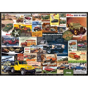 Eurographics (6000-0758) - "Jeep, Olditmer-Anzeigen" - 1000 Teile Puzzle