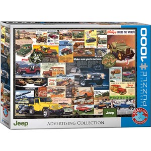 Eurographics (6000-0758) - "Jeep, Olditmer-Anzeigen" - 1000 Teile Puzzle