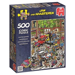 Jumbo (17465) - Jan van Haasteren: "Jan van Haasteren - Verkehrschaos" - 500 Teile Puzzle