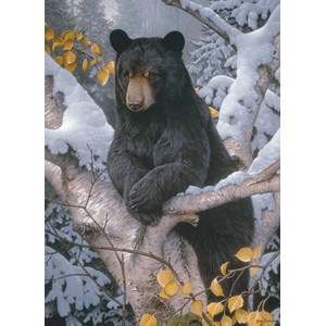 Cobble Hill (51802) - Jerry Gadamus: "Schwarzbär im Winterwald" - 1000 Teile Puzzle