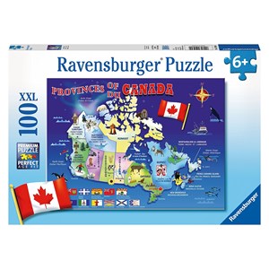 Ravensburger (10569) - "Karte von Kanada" - 100 Teile Puzzle