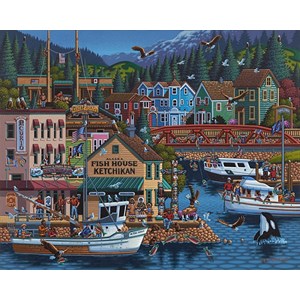 Dowdle Folk Art (00245) - Eric Dowdle: "Ketchikan, Alaska" - 500 Teile Puzzle
