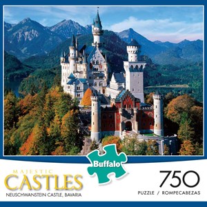 Buffalo Games (17055) - "Neuschwanstein Castle (Majestic Castles)" - 750 Teile Puzzle