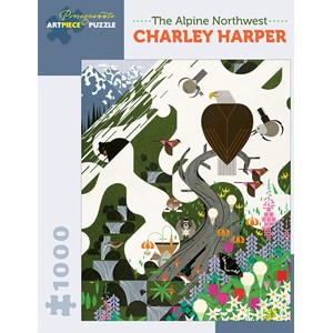 Pomegranate (AA927) - Charley Harper: "The Alpine Northwest" - 1000 Teile Puzzle