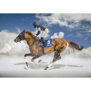 Educa (16307) - "Pferde mit Reiter im Schnee" - 1500 Teile Puzzle