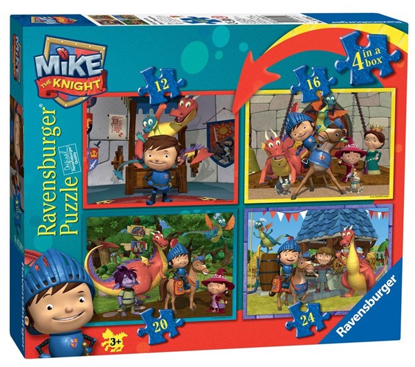 Ravensburger (07309) - "Mike the Knight" - 12 16 20 24 Teile Puzzle