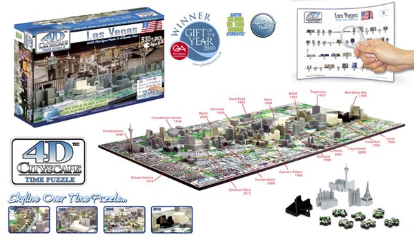 4D Cityscape (40020) - "Las Vegas" - 930 Teile Puzzle