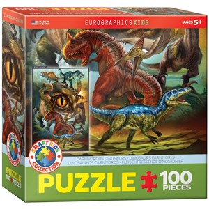 Eurographics (6100-0359) - "Fleischfressende Dinosaurier" - 100 Teile Puzzle