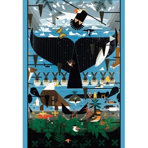 Pomegranate (AA639) - Charley Harper: "Glacier Bay, Alaska" - 1000 Teile Puzzle