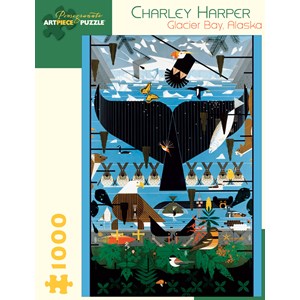 Pomegranate (AA639) - Charley Harper: "Glacier Bay, Alaska" - 1000 Teile Puzzle