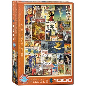 Eurographics (6000-0756) - "Berühmte Poster, Fahrradmotive" - 1000 Teile Puzzle