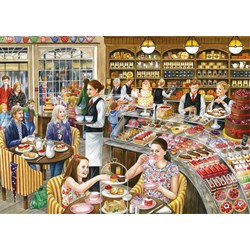 Falcon (11169) - "Auszeit im Teehaus" - 1000 Teile Puzzle