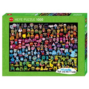 Heye (29786) - Jon Burgerman: "Doodle Rainbow" - 1000 Teile Puzzle