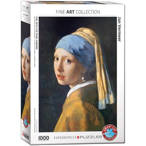 Eurographics (6000-5158) - Johannes Vermeer: "Das Mädchen mit dem Perlenohrring, 1665" - 1000 Teile Puzzle