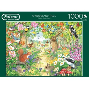 Falcon (11155) - "Waldweg zum Haus" - 1000 Teile Puzzle