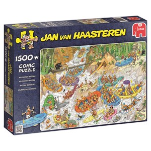 Jumbo (19015) - Jan van Haasteren: "Beim Wildwasser-Rafting" - 1500 Teile Puzzle