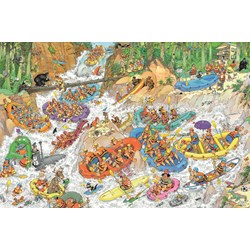 Jumbo (19015) - Jan van Haasteren: "Beim Wildwasser-Rafting" - 1500 Teile Puzzle