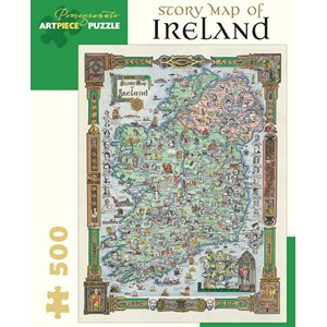 Pomegranate (AA852) - "Story Map Of Ireland" - 500 Teile Puzzle