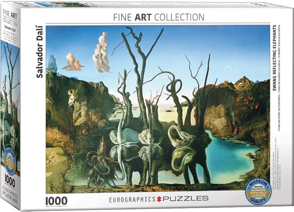 Eurographics (6000-0846) - Salvador Dali: "Schwäne die Elefanten widerspiegeln" - 1000 Teile Puzzle