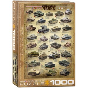 Eurographics (6000-0388) - "Panzer des zweiten Weltkrieges" - 1000 Teile Puzzle