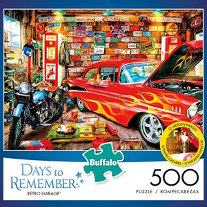 Buffalo Games (3696) - "Retro Garage" - 500 Teile Puzzle