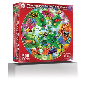 A Broader View (372) - Michael Searle: "Creepy Critters (Round Table Puzzle)" - 500 Teile Puzzle