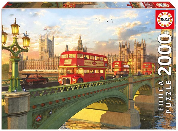 Educa (16777) - Dominic Davison: "Westminster Bridge, London" - 2000 Teile Puzzle