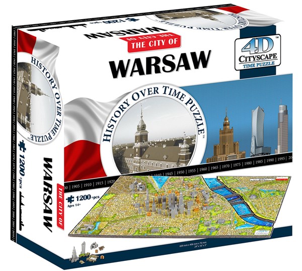 4D Cityscape (40064) - "Warsaw, Poland" - 1200 Teile Puzzle