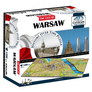 4D Cityscape (40064) - "Warsaw, Poland" - 1200 Teile Puzzle