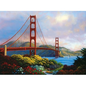 SunsOut (48505) - Charles White: "Golden Gate Brücke am Morgen" - 1000 Teile Puzzle