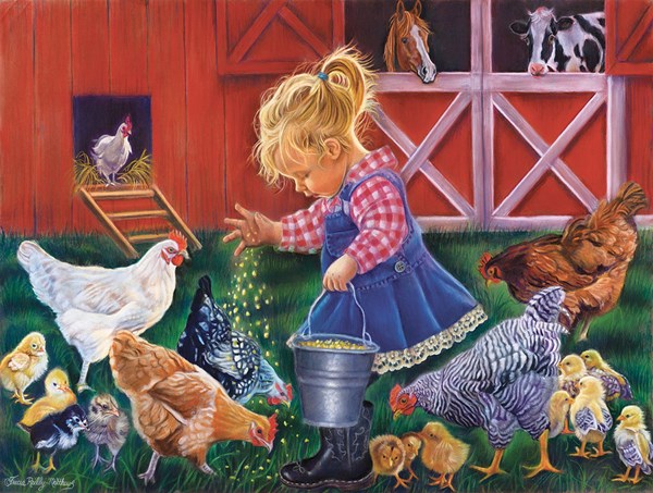 SunsOut (35886) - Tricia Reilly-Matthews: "Little Farm Girl" - 500 Teile Puzzle